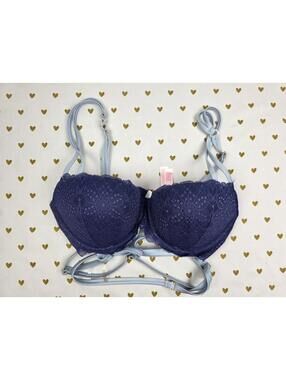 Victorias Secret PINK Strappy Caged 32DD date push up bra